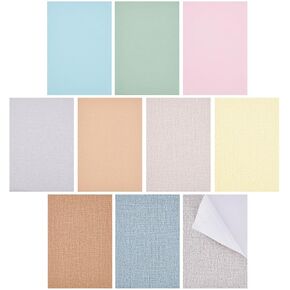BENECREAT 10Sheets 10 Colors Modle House Floorboard Paper Sticker, 7.8x11.8" Self Adhesive Textured PVC Wall Stickers for DIY 1/12 1/6 Scale Dolls House DIY Decor