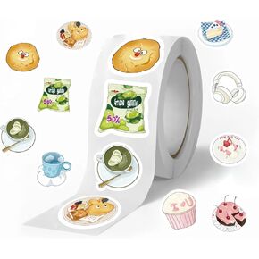 500 Pcs Cute Stickers for Kids,Strawberryy Water Bottle Stickers for Kids, Fruit Round Seal Label Stickers 1 Inch Self Adhesive Gift Stickers for Kids Teens for Scrapbooking Envelopes Water Bottles