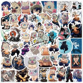 63pcs ملصقات أنيمي كلاسيكية يابانية ، ملصقات مقاومة للماء فينيل كاريكاتير لزجاجة ماء ولوحة التزلج على الجليد ، شارات كتب القرص المحمول للهاتف المحمول للمراهقين للبالغين لتزويد الحفلات