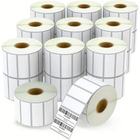 Betckey - 2.5 "× 1" (64 مم × 25 مم) ملصقات متعددة الأغراض وبرواح باركود متوافقة مع طابعة ملصق Zebra & Rollo ، لاصق مميز ومثول [20 لفات ، 27600 ملصقات]