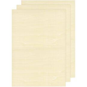 MECCANIXITY 3pcs Basswood Sheet 18 x 12 x 1/4 Inch Unfinished Wood Boards Plywood for Crafts Laser Cutting with Smooth Surfaces