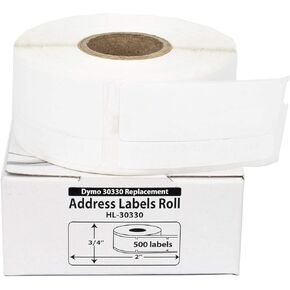 12 لفات. 500 ملصقات لكل لفة من ملصقات متعددة الأغراض متوافقة مع DYMO (3/4 "× 2") - BPA Free!