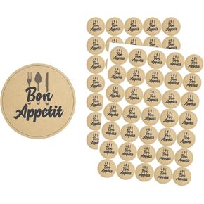 Bon Appétit A4 ملصق ورقة | 3 أوراق - 105 التهم | 1.5 بوصة | ملصقات لاصقة | أكياس الشحن ، والتغليف ، والملصقات ، والدورة ، والمظاهر ، والبوتيك ، والبريد ، والطوابع | إمدادات الأعمال الصغيرة | ورقة كرافت