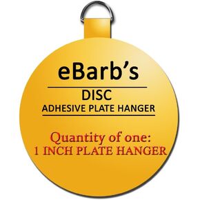 eBarb's "The Original" English Plate Hanger Disc--a quantity of ONE 1.25 Inch Hanger