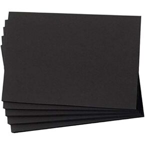 Hamilco Black Cardstock Cardstock ورقة سميكة - ملاحظة فارغة دعوات تحية وبطاقات الفهرس - شقة 4 × 6 "وزن ثقيل 80 رطل مخزون بطاقات السبورة - 100 حزمة