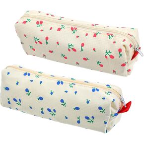 2 PCS قلم رصاص حقيبة قلم القلم القلم رصاص لطيف حامل كيس تخزين متعدد الأغراض حقيبة الماكياج الجمالية أنيقة للمكتب والسفر والمزيد