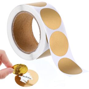 300Pcs Gold Foil Dot Stickers Round Sticker Labels Scratch Off Cards Sticker Dot Stickers Round Circle Scratch Off Labels Self Adhesive Scratch Off Cards for Tickets DIY Raffle Card Creating