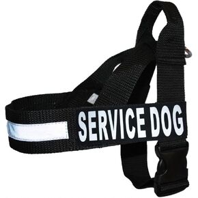 Doggie Stylz Service Dog Nylon Harness No Gull Guide Assistance يأتي مع 2 تصحيحات قابلة للإزالة. يرجى قياس كلبك قبل الطلب.