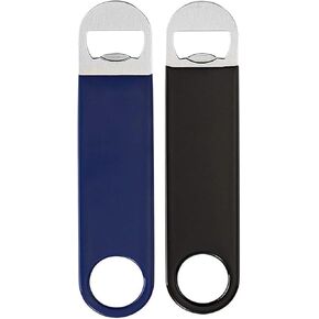 3 Pack 7" Heavy Duty Stainless Steel Flat Bottle Opener, Flat Bottle Opener, Solid and Durable Beer Opener, Multiple Colors Available (Black Green Yellow)