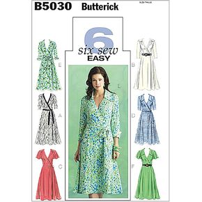 Butterick Patterns B5030 فستان ، حزام وشرف ، حجم BB (8-10-12-14)