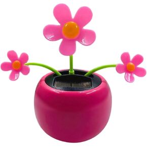 وردة RED RED SOLAR تعمل بالرقص زينة لوحة قيارات السيارات الأرجوحة | زهرة bobblehead للسيارات تعمل بالطاقة الشمسية تعمل بالسيارة زخرفة زخرفة طاقة الطاقة الشمسية التعلم والتعليم