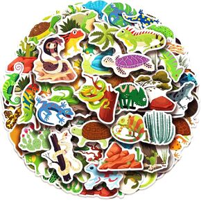 100 Pack Reptile Stickers, Reptile Party Favors, Birthday Decorations