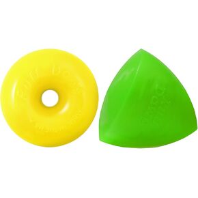 حزمة Ruff Dawg Dawg -Nut & Dawg -X - ألعاب كلب مطاطية متينة للمضغ - مصنوعة في الولايات المتحدة - تطفو في الماء - ألوان نيون متنوعة من أجل الرؤية