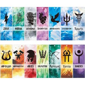 56 Pcs Greek Mythology Bookmarks God Bookmarks Greek Mythology God Party Gifts Favors for Classroom, Fit for Camp Half Blood, Percy Jackson Birthday Party, 14 Styles
