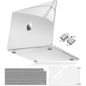 MOSISO Compatible with MacBook Pro 16 inch Case 2025 2024 2023 2022 2021 M4 M3 M2 M1 A3403 A3186 A2991 A2780 A2485,Surpass Natural Beauty Hard Case&Keyboard Cover&Screen Film&Type C, Crystal Clear