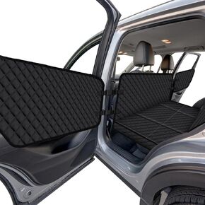 Lekereise Truck Dog Car Seat Cover for Back Seat with Embedded Side Door Mat, Larger Dog Car Seat Cover with Strong Bottom - Black