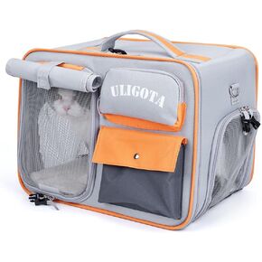 ULIGOTA Backpacks for Pets Backpack Carrier for Cat and Small Dogs, Ventilated Dog Backpack Carrier | Airline Approved Cat Carrier | Cat Bag for Hiking Travel Camping Outdoor Use
