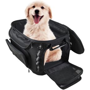 دراجة نارية Grand Pet Palace Palace UV التصنيف متعدد الاستخدامات حامل Moto Sissy Bar Bag مع اثنين