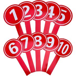 10pcs Number Handheld Score Paddles Handheld Foam Score Boards Multi-Function Score Boards for Classroom Voting and Answers Supplies