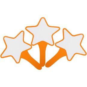 NUOBESTY 3pcs Dry Erase Answer Paddles Star Shape Small White Board Classroom Single Sided Handheld Auction Board Erasable Hand Scoreboards for Students Teaching Voting