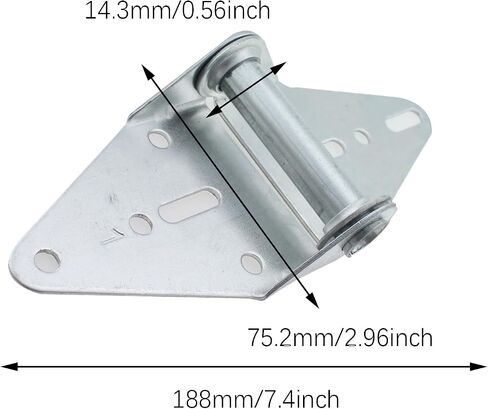 Hinge #2 Replacement Part for Light Commercial Garage Door Silver Galvanised Iron Garage Door Hinge Bracket Shaft Piece Hinge for Replacing Worn or Damaged Garage Door Hinge in Saudi Arabia