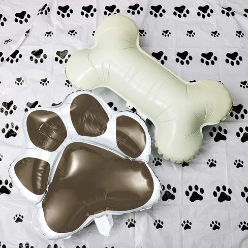 8 Pieces Dog Balloons for Birthday Party Decorations Include 4 Foil Dog Bone Shaped and 4 Helium Paw Print Balloons for Pet Puppy Party Supplies Baby Shower(Pink) in Saudi Arabia