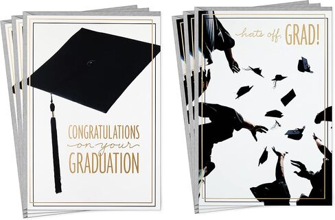 Hallmark Graduation Cards Assortment, Hats Off (6 Cards with Envelopes, 2 Designs) in Saudi Arabia