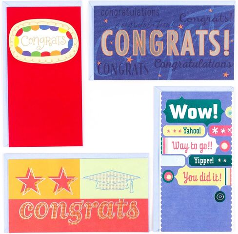 Hallmark Graduation Cards Assortment, Hats Off (6 Cards with Envelopes, 2 Designs) in Saudi Arabia