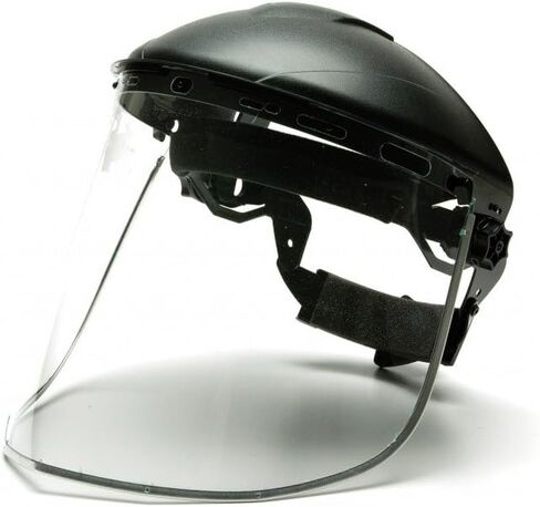 Pyramex Safety Full Face Shield Eye and Head Protection (Headgear NOT Included), Clear Polyethylene, ANSI Z87 in Saudi Arabia