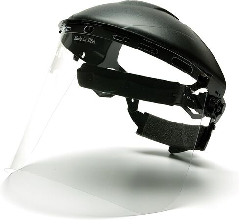 Pyramex Safety Full Face Shield Eye and Head Protection (Headgear NOT Included), Clear Polyethylene, ANSI Z87 in Saudi Arabia
