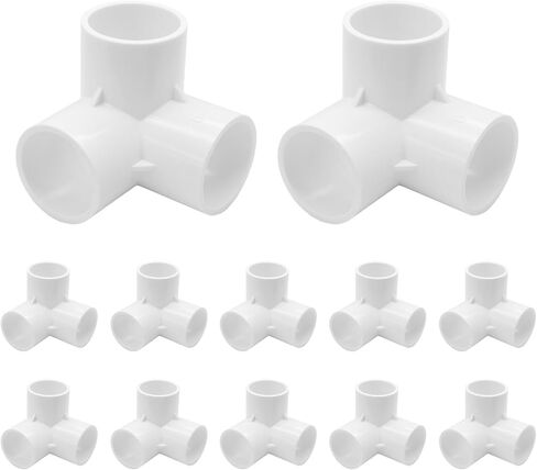 4Pcs 1 Inch PVC Fittings, 3 Way PVC Pipe Fittings Elbow Fittings, SCH40 Furniture Grade Corner Fitting Connector, Fits 1" PVC Pipes in Saudi Arabia