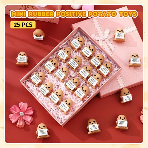 25 PCS MINI Rubber Potato Toys Hights Mini Potatoal Potatoes Decorations and Chigrganing Hidavational Homport in Kuwait