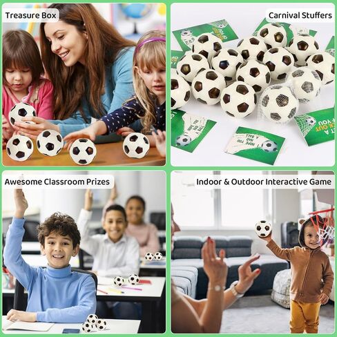 LiYiQ 24Pcs Sports Stress Balls Soccer Stress Ball for Kids 2.36 Inch Foam Bouncy Balls Bulk Fun Balls Party Favors Sports Party Favors Goodie Bag Stuff for Kids Classroom Exchange in Saudi Arabia