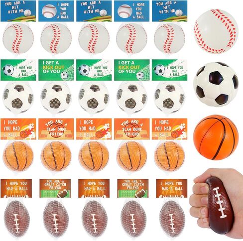 LiYiQ 24Pcs Sports Stress Balls Soccer Stress Ball for Kids 2.36 Inch Foam Bouncy Balls Bulk Fun Balls Party Favors Sports Party Favors Goodie Bag Stuff for Kids Classroom Exchange in Saudi Arabia