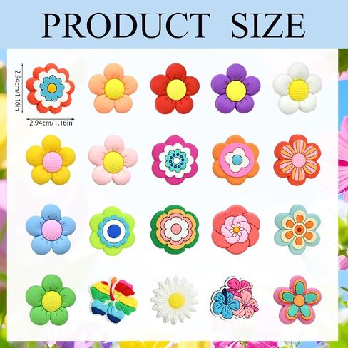 20pcs Sunflower Silicone Focal Beads, Daisy Focal Beads Inspirational Flower Assorted Bead Positive Focal Beads for Beaded Pen Keychain Jewelry Making DIY Crafts Necklace Bracelet in Saudi Arabia