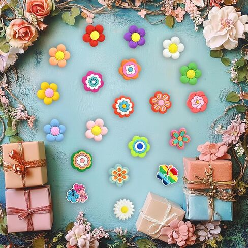 20pcs Sunflower Silicone Focal Beads, Daisy Focal Beads Inspirational Flower Assorted Bead Positive Focal Beads for Beaded Pen Keychain Jewelry Making DIY Crafts Necklace Bracelet in Saudi Arabia