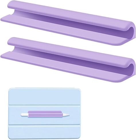eZAKKA 2PCS Silicone Pencil Holder For Most Pens,Pencils,Self-Adhesive Stick To Notebooks,Diary, Desks,Tablet, Black in Saudi Arabia