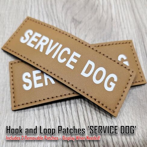 Service Dog Harness with Handle – No-Pull Tactical Dog Vest for Large Dogs, Military Style Heavy-Duty Tactical Dog Harness with Cushioned Soft Underpad That Doesn’t Collect Dog Hair; Brown (L) in Saudi Arabia