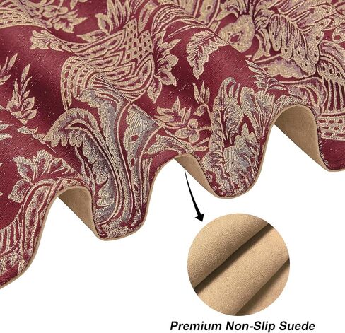 الطول والطاحونة الفاخرة الطاولة عداء 90 بوصة ، وترقيع Chenille Damask Jacquard طاولة الطعام المتسابقين مع متعددة الأدوات لتناول الطعام في غرفة الطعام حفلات العطلات الحفلات (الأزرق ، 13*90 بوصة) in Saudi Arabia