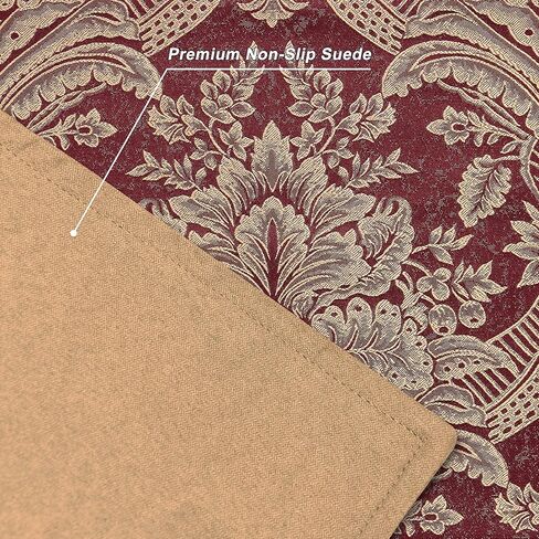 الطول والطاحونة الفاخرة الطاولة عداء 90 بوصة ، وترقيع Chenille Damask Jacquard طاولة الطعام المتسابقين مع متعددة الأدوات لتناول الطعام في غرفة الطعام حفلات العطلات الحفلات (الأزرق ، 13*90 بوصة) in Kuwait