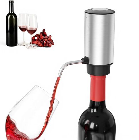 Wine Aerator Pourer with USB Rechargeable, Electric Wine Bottle Dispenser,Automatic Wine pourer Machine,One Touch Multi-Smart Wine Decanter for Wine Lovers,Wine Gifts in Saudi Arabia