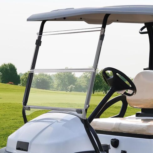 Kemimoto Golf Cart Windshield متوافق مع غاز/كهربائي سيارات Club Car (04-Up) ، الزجاج الأمامي القابل للطي مع أكريليك مقاوم لـ UV و Impact (Tinted) in Saudi Arabia