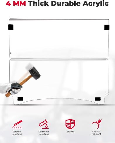 Kemimoto Golf Cart Windshield متوافق مع غاز/كهربائي سيارات Club Car (04-Up) ، الزجاج الأمامي القابل للطي مع أكريليك مقاوم لـ UV و Impact (Tinted) in Saudi Arabia