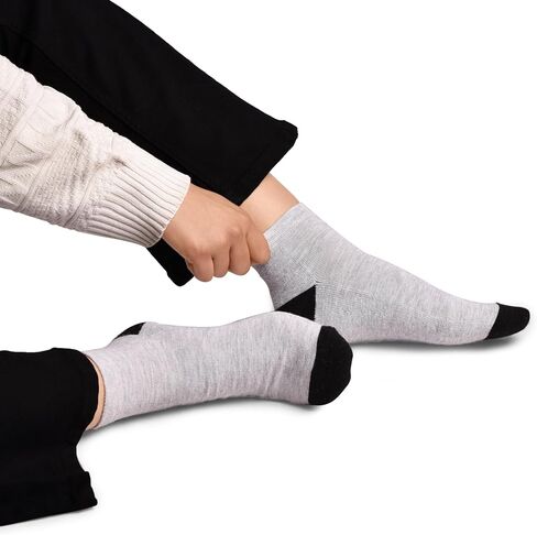 Ankle Length Anti-Slip Running Socks for Men & Women - Stylish Comfort, Non-Slip Design, Mix-Color Medium Size - Perfect for Everyday Wear and Sports -Pack of 5 in Kuwait