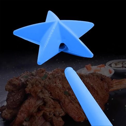 2 PCS Salt and Pepper Shaker Magic Wands, Pentagram Shape Salt Dispenser, Wand Salt and Pepper Shakers, Star Wand Salt and Pepper Shakers Refillable With Holes Kitchen Accessories (Black+White) in Saudi Arabia