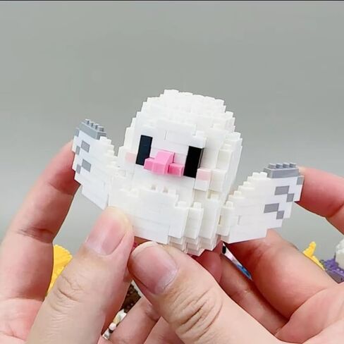 Parrot Cute Bird Series Mini Bricks Micro Building Kit for Kids Pets Toys Compatible Nano (12 Full Set) in Saudi Arabia