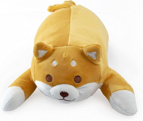 Mango Steam 13.5" Cute Kawaii Soft Plush Dog with Wagging Tail/Pillow/Stuffed Animal (Shiba, Brown) in Kuwait