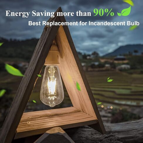 DiCUNO ST64 Edison LED Bulb 60W Equivalent, 6W, Warm White 2700K, Dimmable Vintage LED Light Bulbs, 700LM E26 Medium Base with Clear Glass for Dining Room, Kitchen Lighting,Pack of 6 in Saudi Arabia