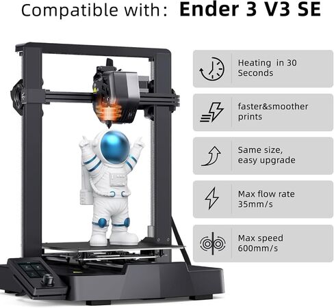 Ender-3 V3 Ceramic Heating Block: Compatible with Creality Ender 3 V3/Plus 3D Printer hotend, Rapid Heating, High Flow/High-Speed 3D Printing, fit with PLA, ABS, PETG, TPU Filaments, by SAPLUSREPR in Saudi Arabia