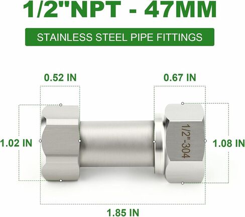TAISHER 5PCS 304 Stainless Steel Flexible Movable Connector, 1/2" NPT Female for Sprayer, 38MM Length, Angled Valve, Shower Arm in Saudi Arabia